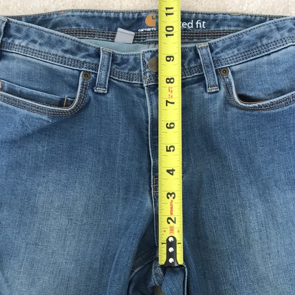 Carhartt Relaxed Fit Cutoff Jeans Women's Size 4 Tall - Picture 8 of 9